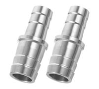 POPETPOP 2 Piezas Adaptador de Manguera para Pecera de Acero Inoxidable Conector Reductor de Púas de 12mm a 16mm, Adecuado para Montaje en Acuarios y Fácil Instalación sin Herramientas