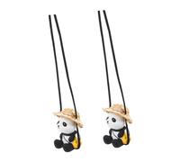 POPETPOP 2 Piezas Adorno Colgante Resina Panda para Retrovisor Auto Decoración Interior para Coches Camiones y Suv Accesorios Estilosos para Vehículos