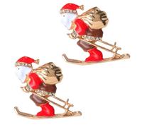 POPETPOP 2 Piezas Adornos de Broche para Navidad de Broches Temática Navideña de Papá Noel Broche Forma de Bellota para Mujer y Obsequio de Navidad