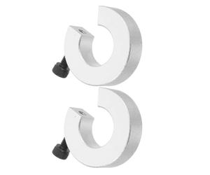POPETPOP 2 Piezas Anillo de Fijación para Rieles Lineales y Máquina Cnc, Aleación de Aluminio, Diseño Abierto con Abrazadera y Tornillo, Resistente la Corrosión para Procesos Industriales
