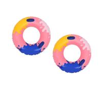 POPETPOP 2 Piezas Anillo Natación Inflable Adulto con Asas Swim Ring Grueso y Seguro de PVC para Piscina y Fiesta Verano Flotador y Cómodo para Playa y Reunión Familiar