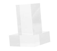 POPETPOP 2 Piezas Bloques de Exhibición Acrílicos Transparentes Base Cuadrada Resistente para Joyería Muñecas y Coleccionables Soporte Modelo para Hogar y Oficina