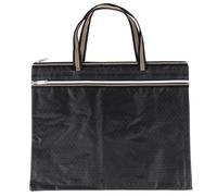 POPETPOP 2 piezas Bolsa Archivo Multifuncional con Cremallera Tejido Resistente y Ligera Organizador Portátil para Documentos Arte y Oficina Negro