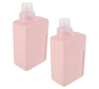 POPETPOP 2 Piezas Botellas Recargables para Detergente y Champú Dispensador Cuadrado Anti-goteo Envases Plásticos Reutilizables para Gel de Lavado y Suavizante Organizador Versátil para