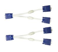 POPETPOP 2 Piezas Cable Divisor Vga con Conector Macho Doble Hembra Adaptador para Duplicar Pantalla TV y LCD Cable Splitter de Video con Recubrimiento Abs Flexible y Resistente