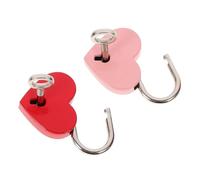 POPETPOP 2 Piezas Candado Deseos de Cariño en Aleación de Zinc Forma de Corazón para Parejas, Seguro y Decorativo para Equipaje y Bolso en Viajes