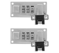 POPETPOP 2 Piezas Cerradura de Combinación para Equipaje de Aleación de Zinc 3 Dígitos y Capa Mate Antiscratch para Viajes de Negocios y Aeropuerto Color Plata