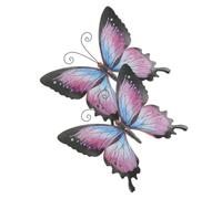 POPETPOP 2 Piezas Colgante de Hierro en Forma de Mariposa para Decoración de Pared Diseño Clásico, Apariencia Vívida y Adecuado para Jardines E Interiores