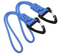 POPETPOP 2 Piezas Cordón Multifuncional de Poliéster con Clip Mosquetón y Llavero para Llaves Color Azul Resistente para Camping Senderismo y Uso Diario