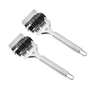 POPETPOP 2 Piezas Cortador de Cebolla y Fideos Inoxidable Multiusos para Cocina Mango Ergonómico y Fácil Manejo Herramienta y Duradera para Cortar Masa y Cebollino