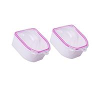 POPETPOP 2 piezas Cuenco de Manicura Acrílico Doble Soak Off para Uñas Herramientas de Manicura Spa Casa Profesional