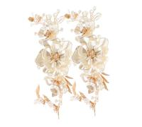 POPETPOP 2 Piezas Diadema Nupcial con Flores y Perlas Accesorios de Floral para Boda Tocado Elegante para Novias y de Honor Complemento Versátil para Mujer y Niña