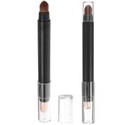 POPETPOP 2 piezas Doble Punta Lápiz Sombra de Ojos con Brocha Integrada Resistente y Reutilizable Maquillaje Natural para Mujer Tonos Versátiles para Fiestas y Diario