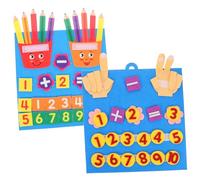 POPETPOP 2 Piezas Educativo de Matemáticas Montessori para Fieltro Hecho Mano Tablero de Dedos para Aprender Suma y Resta Juguetes Infantiles para Educación Temprana Jardín de Infancia