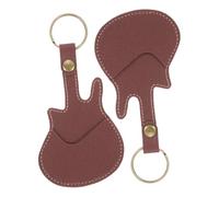 POPETPOP 2 Piezas Estuche Porta Púas para Guitarra Funda Organizadora de PU Piel Resistente Forma de Guitarra Protección y Almacenamiento Portátil para Músicos y