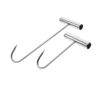 POPETPOP 2 piezas Gancho Carnicero Inoxidable Resistente para Colgar Carne de T Hooks Duraderos y Anticorrosión para Carnicerías y Cocinas Profesionales