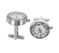 POPETPOP 2 Piezas Gemelos Mecánicos De Reloj Gemelos De Manga Para Hombre Decoración De Puño Mecanismo De Reloj Acero