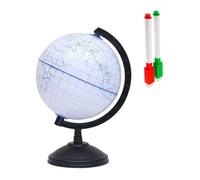 POPETPOP 2 piezas Globo Terráqueo DIY para Pintar Infantil con Rotuladores Educativo Geográfico Reutilizable Mapa para Aprendizaje y Desarrollo Espacial