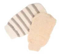 POPETPOP 2 piezas Guantes Exfoliantes de Lino para Ducha Suaves y Duraderos Manoplas de Baño para Limpieza Corporal Diaria Aptos para Tipo de y Frecuente Casa y Hotel