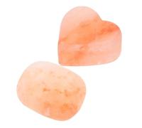 POPETPOP 2 Piezas Jabón de Sal Mineral Natural Jabones de Sal Ovalados en Forma de Corazón Hechos a Mano para Masaje Uso Doméstico y Baño Exfoliante Corporal