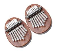 POPETPOP 2 piezas Kalimba de Pulgar de Teclas Mini Piano Portátil de Madera Maciza Instrumento Musical Compacto para Principiantes y Aficionados Unidades para Compartir y Disfrutar