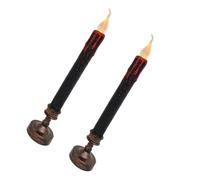 POPETPOP 2 Piezas Lámpara de Vela, Lámpara Decorativa Forma de Vela Eléctrica de Plástico, Segura Llama, para Decoración de Halloween y Escenas de Cuartos Secretos de Terror