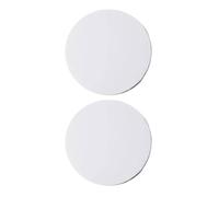 POPETPOP 2 Piezas Lienzos Redondos Estirados para Pintura al Óleo 30cm de Diámetro en Algodón Blanco con Marco de Madera para Artistas y Prácticas en Interiores