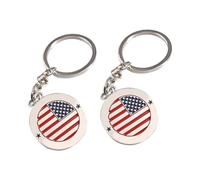 POPETPOP 2 piezas Llavero Patriótico con Bandera Americana Colgante Resistente de Aleación de Zinc Decoración Vintage para Bolsos Mochilas y Regalo para Veteranos