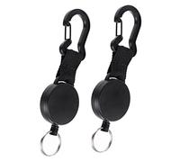 POPETPOP 2 Piezas Llaveros Anticaída de Alta Elasticidad con Mosquetón Retráctil para Exteriores de Resistente y Compacto para Camping y Escalada