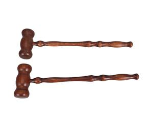 POPETPOP 2 Piezas Mazo de Juez de Madera Pequeño para Disfraces y Subastas, Accesorio de Sala de Tribunal, Juguete Decorativo de Madera Natural para Fiestas y Colecciones