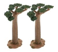 POPETPOP 2 Piezas Modelo de Árbol Falso de Mesa de Arena de PVC para Decoración del Hogar y Maquetas, Resistente y Estable Base Plana para Bricolaje y Escenografía