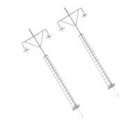 POPETPOP 2 Piezas Modelo de Luz Señal Ferroviaria Miniatura para Maqueta de Trenes con Luz Cálida Blanco para Decoración de Mesa de Arena