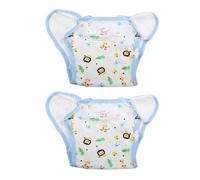 POPETPOP 2 piezas Pantalones Pañales de Entrenamiento para Niña de Algodón con Estampado de Dibujos Animados Impermeables y Lavables Adecuados para Dejar Pañal y Control de Esfínteres