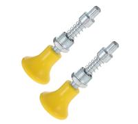 POPETPOP 2 Piezas Pasador de Extracción Bloqueo, Acero Inoxidable | Botón Giratorio Ergonómico, Muelle Integrado, Color Amarillo y Cierre Negro, para Polea y Pilas