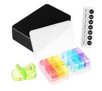 POPETPOP 2 Piezas Pastillero Organizador Semanal De Estuche Portátil para Viajes Organizador De Viaje para Medicamentos Contenedor Semanal para Pastillas