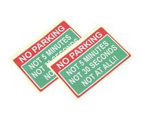 POPETPOP 2 Piezas Pegatina Autoadhesiva para Coche Señal de Prohibido Estacionar en Lugares Públicos y Centros Comerciales, Material Pvc Verde Superficie Lisa y Práctica