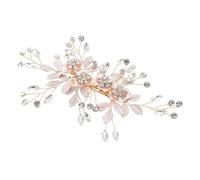 POPETPOP 2 Piezas peine de novia cabello elegante pinzas para el cabello de diamantes de imitación tiara horquillas de diamantes de imitación peine de pelo peineta de flores