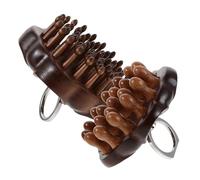 POPETPOP 2 Piezas Peine Masajeador de Madera de Sándalo con Anillo para Dedos Peine de Dientes Redondos para Masaje del Cabelludo para Masaje Portátil para Cuidado del Cabello