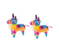 POPETPOP 2 piezas Piñata Mexicana para Fiestas Decoración de Fiesta con Diseño de Burro para Cumpleaños y Celebraciones Temáticas Mano Rellenable con Dulces y Juguetes