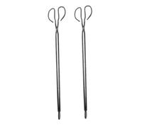 POPETPOP 2 piezas Pinzas de Hierro para Pinzas Largas para Chimenea y Basura al Aire de Resistentes para Barbacoa y Limpieza