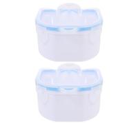 POPETPOP 2 Piezas Recipiente para Remojar las Manos Doble Capa Azul, Cuencos de Remojo para Manicura y Quitaesmalte, Herramienta para Cuidado de Uñas en Salón y Uso Doméstico