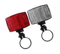 POPETPOP 2 Piezas Reflectores para Bicicleta con Soporte Reflectantes para Ciclismo Nocturno Seguridad y Resistente la Intemperie Accesorio Esencial para Bicicletas de Montaña y Carretera