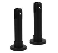 POPETPOP 2 Piezas Soporte para Mampara de Inodoro Accesorios de Partición de Acero Inoxidable Negro, Superficie Lisa, Montaje Seguro, para Mamparas de Baño y Baño Público