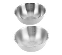 POPETPOP 2 Piezas Tazón Mezclador Inoxidable para Ensaladas Lavado de Verduras y Preparación de Comidas Resistente y Multifuncional para Uso Familiar