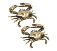 POPETPOP 2 Piezas Tiradores de Cajón Únicos de Latón Forma de Cangrejo Dorado para Puertas de Cocina y Armarios, Hardware Decorativo Náutico Brillo Elegante para Casa de Playa y Dormitorio