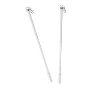 POPETPOP 2 Piezas Varilla de Tracción de 50cm de Aluminio Blanco | Gancho Extraíble, Uso en Hogar u Oficina, Suave y Baja Fricción, para Persianas y Ducha