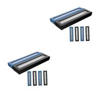 POPETPOP 2 Series Caja De Lápiz Transparente con Ventana Organizador De Bolígrafos Y Lápices Resistente Y Ligera para Oficina Y Estudio Colores Negro Y Azul 6 Piezas X 2