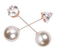 POPETPOP 2 Sujetadores Decorativos de Perla Sintética y Aleación para Mujer, Estilo Retro Delicado, Hebillas para Bufanda de Seda, Set de 2 Piezas