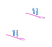 POPETPOP 2 Uds Cepillo De Dientes Para Mascotas Cepillos Para Los Dedos Cepillos De Higiene Dental Para Mascotas Cepillo De Dientes Para Mascotas De Doble Cabeza El Cepillo De Dedo Para