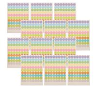 POPETPOP 20 Hojas de Etiquetas Adhesivas Redondas para Botellas Rodillo, Papel Recubierto Resistente a Manchas, Diseño Minimalista para Organización DIY en Casa